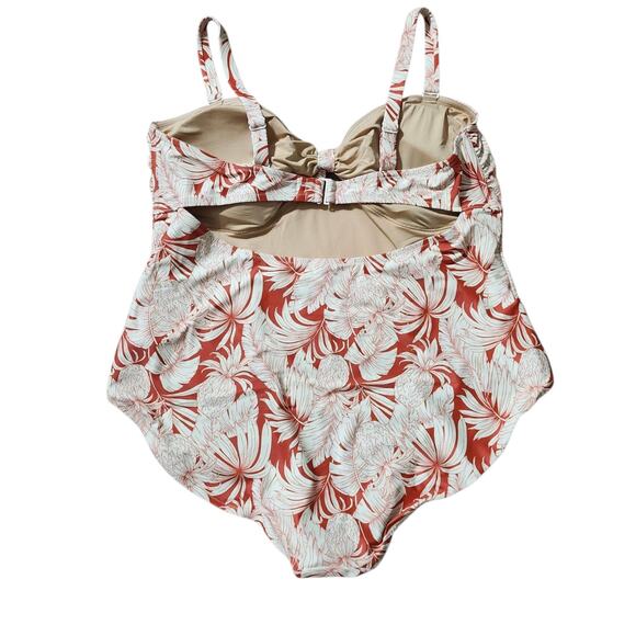 Old Navy Plus Sizes Women Tie Front One Piece Swimsuit 3X Orange - Picture 9 of 9